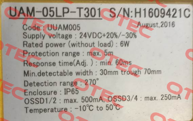 UAM-05LP-T301 Hokuyo