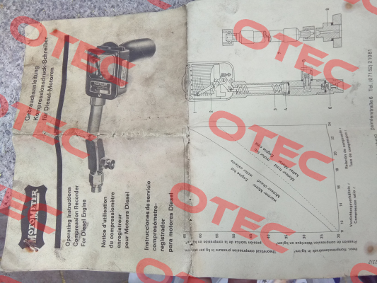 Compression Recorder 10-40 Bar  Motometer