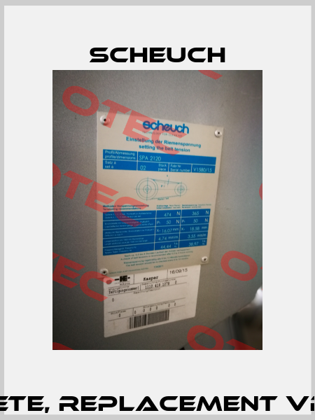 SPA 2120 obsolete, replacement vre80 0450-hb29  Scheuch