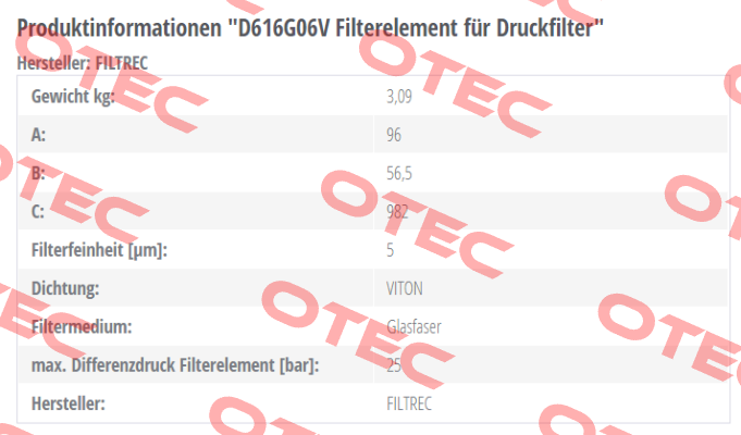 D616G06V  Filtrec