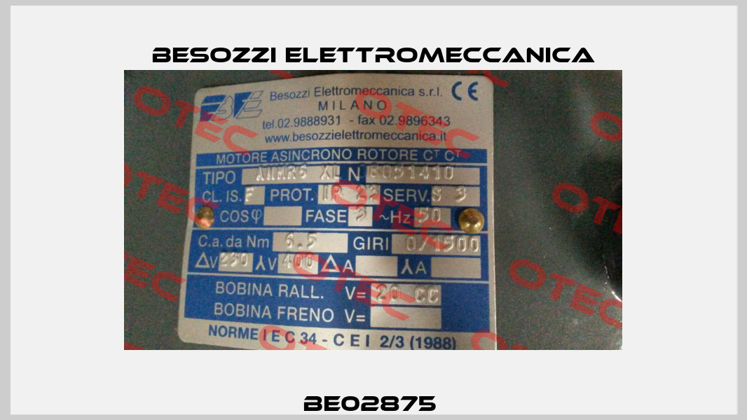 BE02875  Besozzi Elettromeccanica