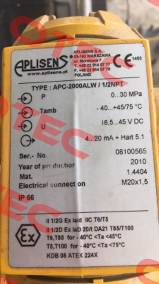 APC-2000ALW/1/2NPT, 08100565  Aplisens