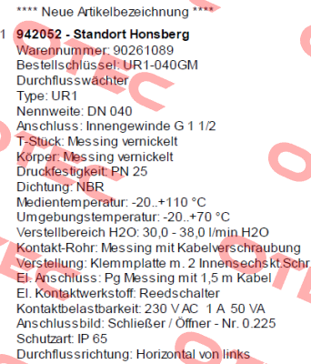 UR1-040GM Honsberg