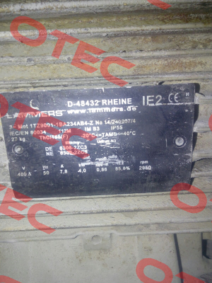 Front cover for 1TZ9001-1BA23-4AB4-Z  Lammers