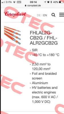 FHLAL2G-CB2G/FHL-ALR2GCB2G  35 mm2  Coroplast