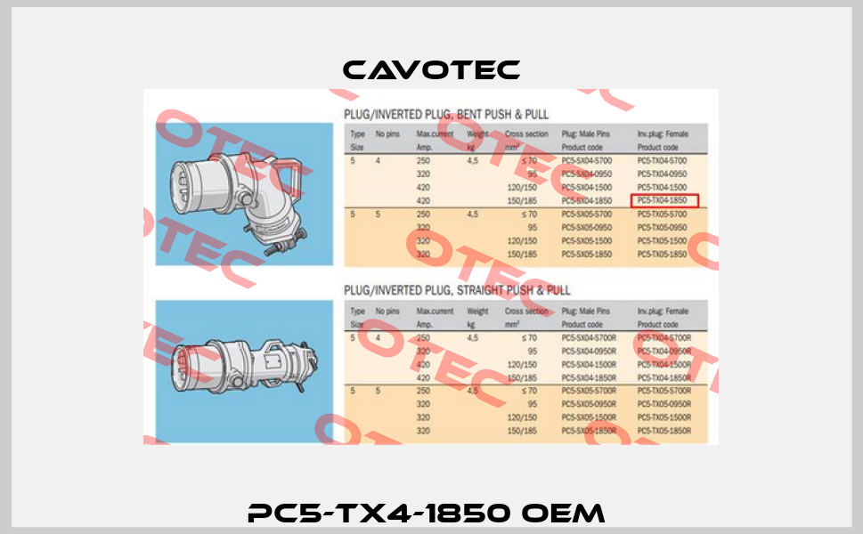 PC5-TX4-1850 OEM  Cavotec