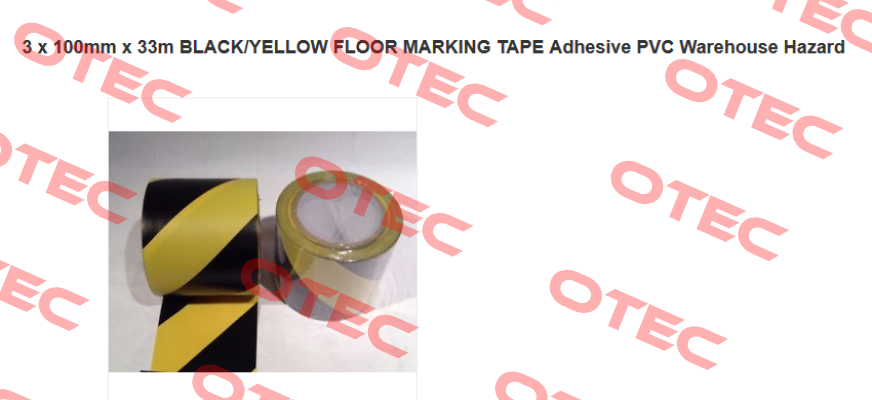 Black/Yellow Vinyl Hazard Tape  3M