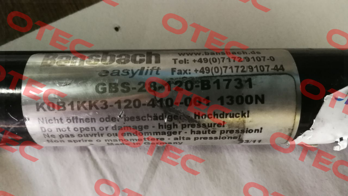 K0B1KK3-120-410--001/1300N  Bansbach