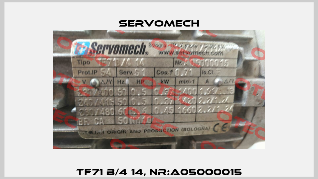 TF71 B/4 14, NR:A05000015 Servomech