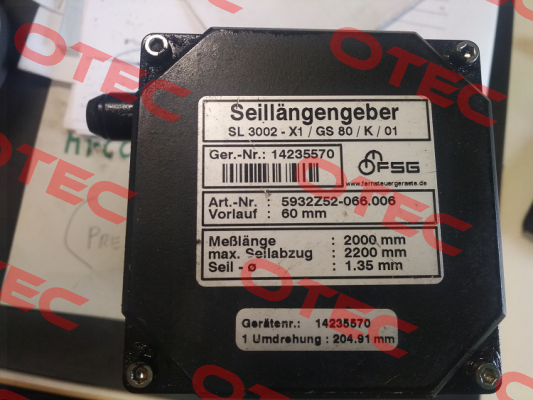 5932Z52-066.006 oem FSG Fernsteuergeräte