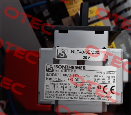 NLT40/3E/Z20 /1 (3 polig) Sontheimer