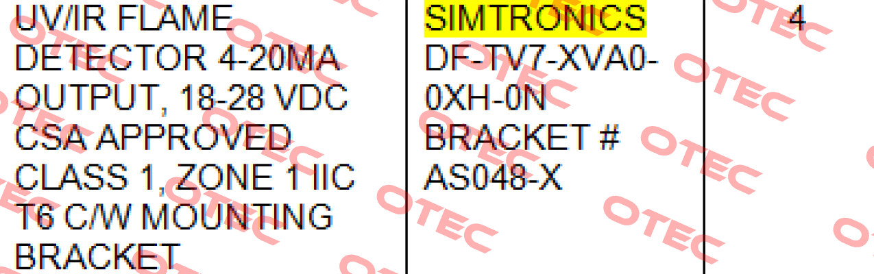 DF-TV7-XVA0-0XH-0N  Simtronics