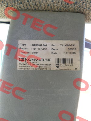 KS20.02 Set (T11-000-791) obsolete, replacement H11-004-446  Konvekta