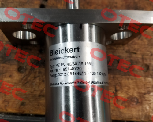 Typ: PZ-FV 40/30 /#1951 Bleickert