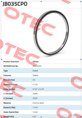 JB 035 CPO Kaydon