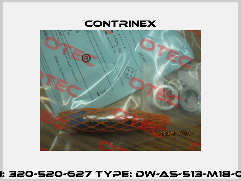 P/N: 320-520-627 Type: DW-AS-513-M18-002 Contrinex