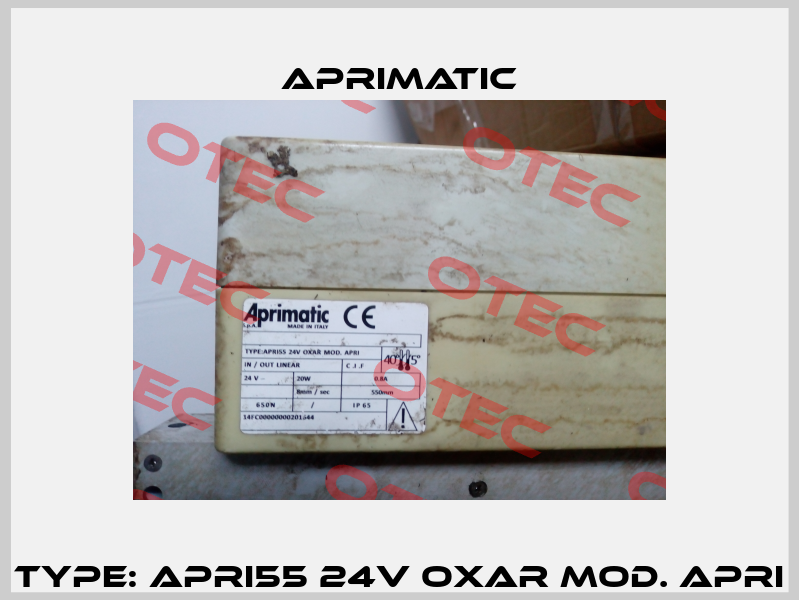 Type: APRI55 24V OXAR MOD. APRI Aprimatic