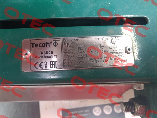 VG3400 EN-GJL-250 (DN 100) Tecofi
