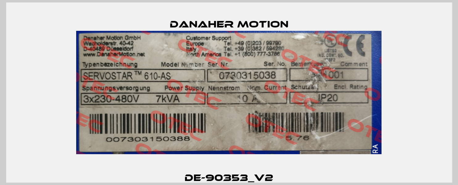 DE-90353_V2 Danaher Motion
