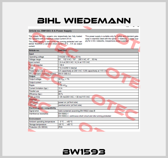 BW1593 Bihl Wiedemann