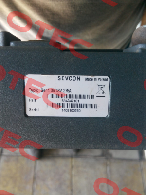 Type: Gen 4 36/48V 275A P/N: 634A42101 Sevcon