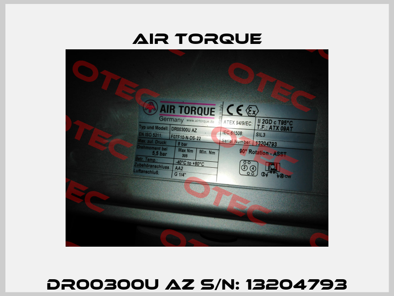 DR00300U AZ S/N: 13204793 Air Torque