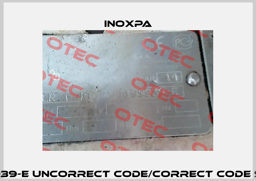 SLR 1-40 I198939-E uncorrect code/correct code SLR 1-40 DIN M Inoxpa