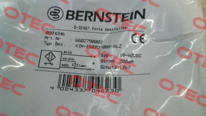 P/N: 6502790002 Type: KIN-E50PÖ/008-KL2 Bernstein