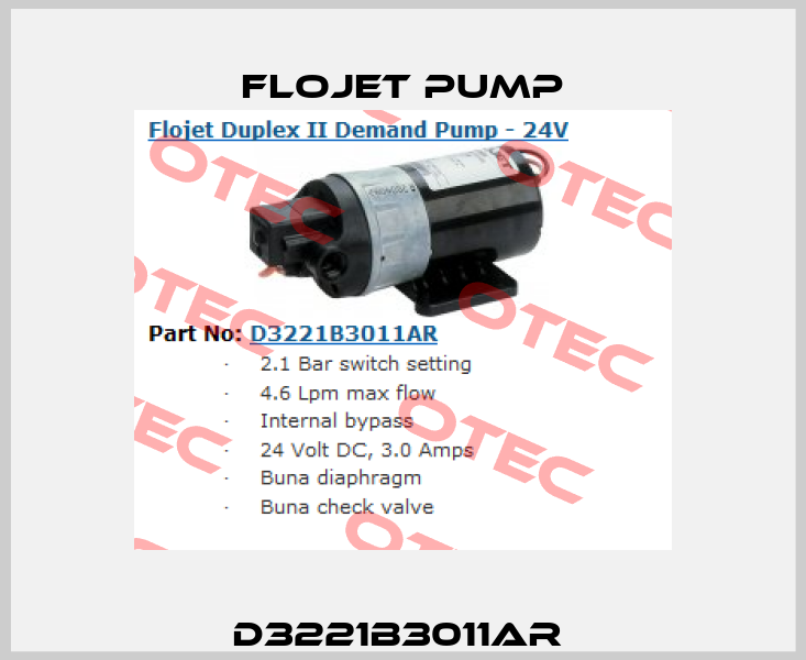 D3221B3011AR  Flojet Pump