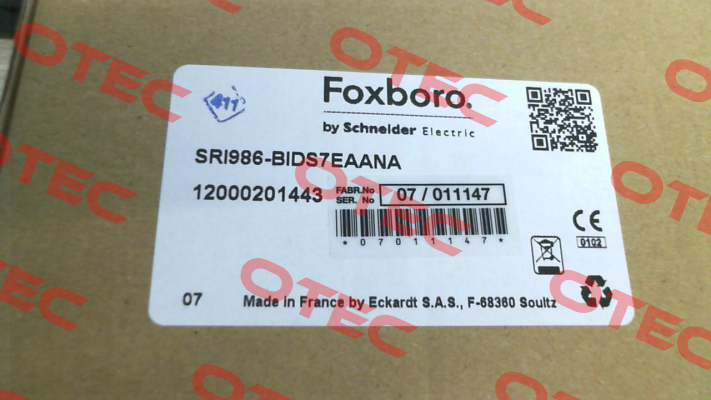 SRI986-BIDS7ZZZNA Foxboro (by Schneider Electric)