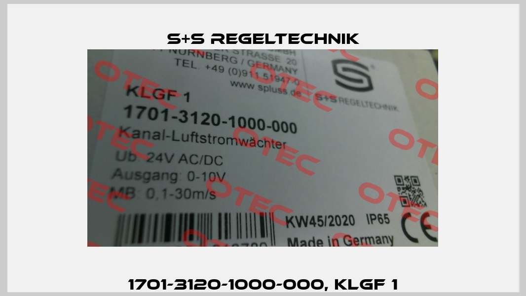 1701-3120-1000-000, KLGF 1 S+S REGELTECHNIK