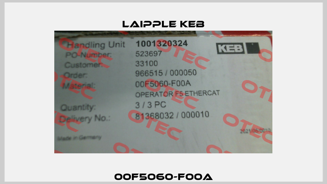 00F5060-F00A LAIPPLE KEB