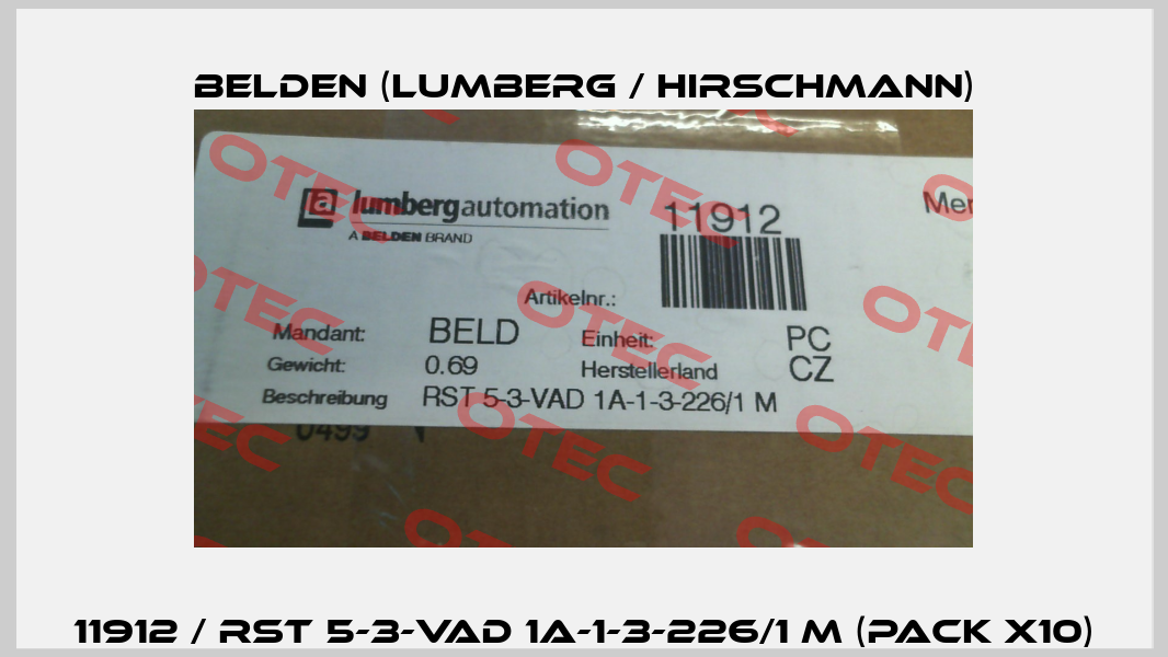 11912 / RST 5-3-VAD 1A-1-3-226/1 M (pack x10) Belden (Lumberg / Hirschmann)