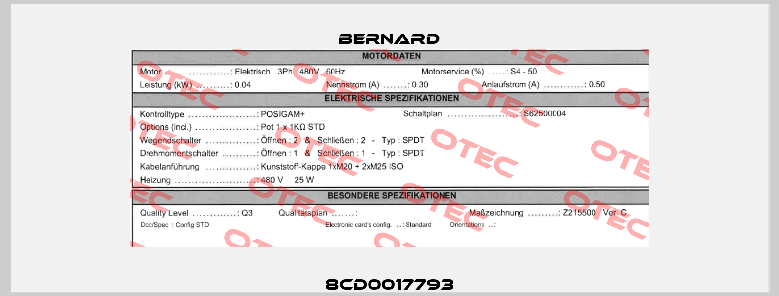8CD0017793 Bernard