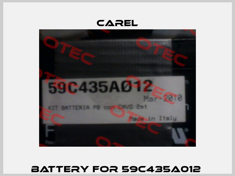 Battery for 59C435A012  Carel
