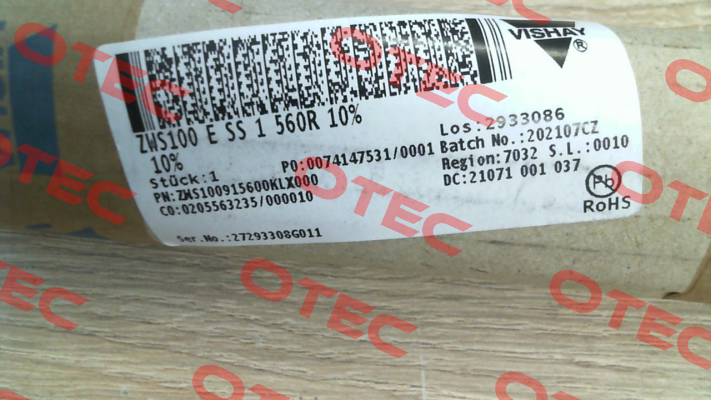 ZWS100ESS 560R 10% Vishay