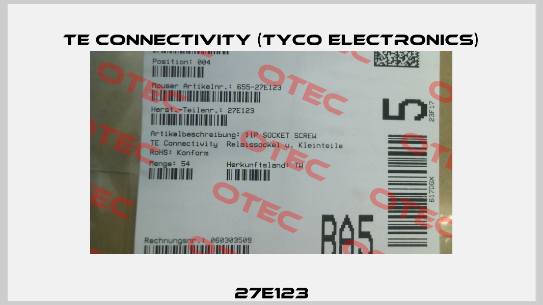 27E123 TE Connectivity (Tyco Electronics)