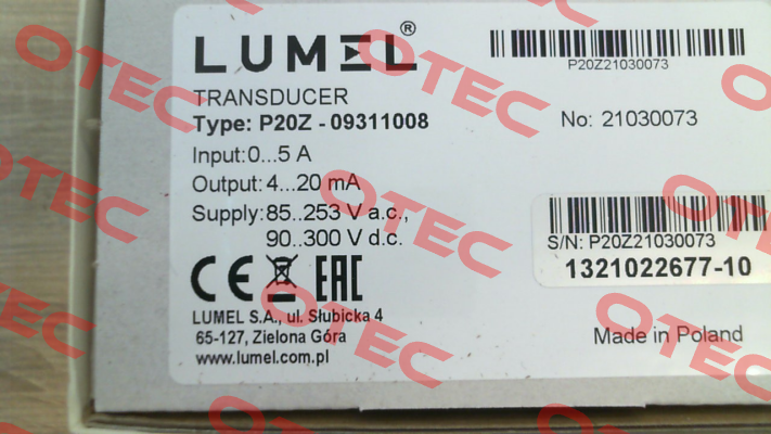 P20Z 09311008 LUMEL