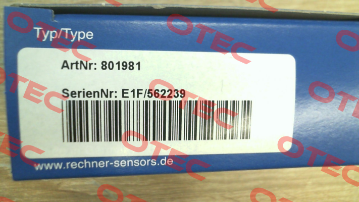 P/N: 801981, Type: KAS-80-A13-A-M18-PTFE/VAb-Y5-1-HP Rechner