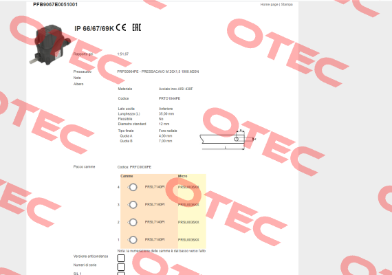 PFB9067E0051001 Ter Tecno Elettrica Ravasi