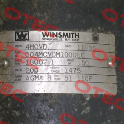 004MCVDDM1000LC  Winsmith