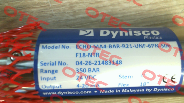ECHO-MA4-BAR-R21-UNF-6PN-S06-F18-NTR Dynisco