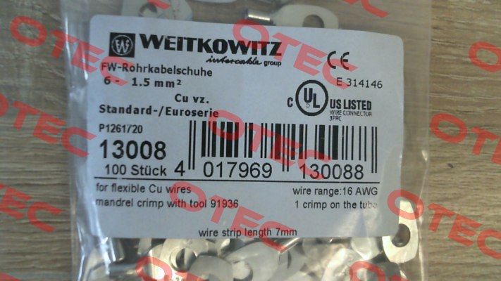 13008(1 pack 100 pcs) WEITKOWITZ