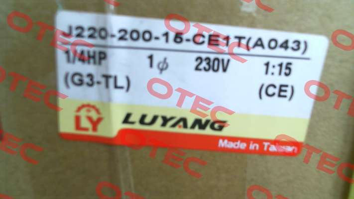 J220-200-15-CE1T(A043)-G3 Luyang Gear Motor