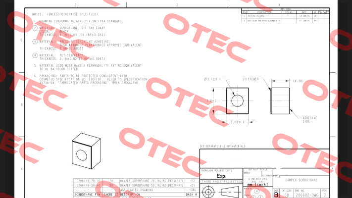 0206119-70-10-CUSTOM1  Sorbothane