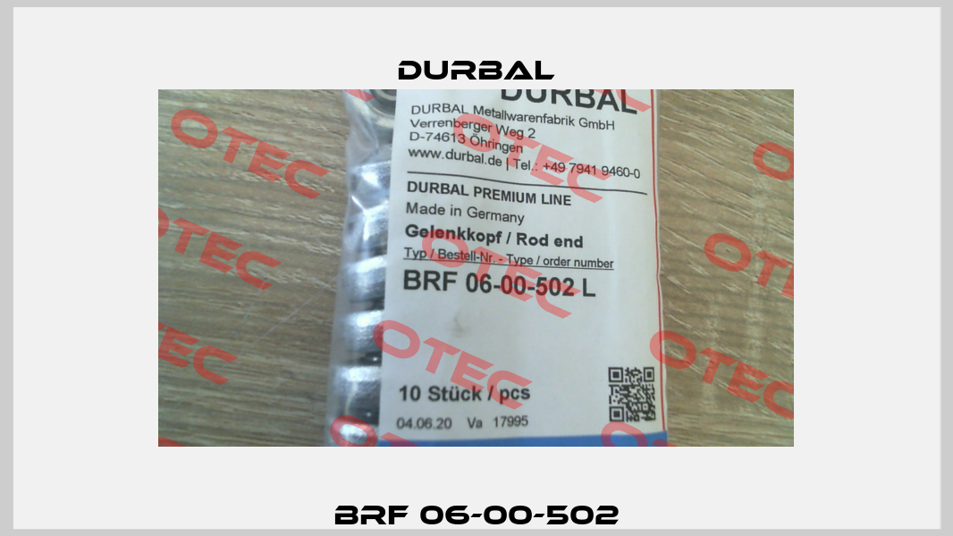 BRF 06-00-502 Durbal