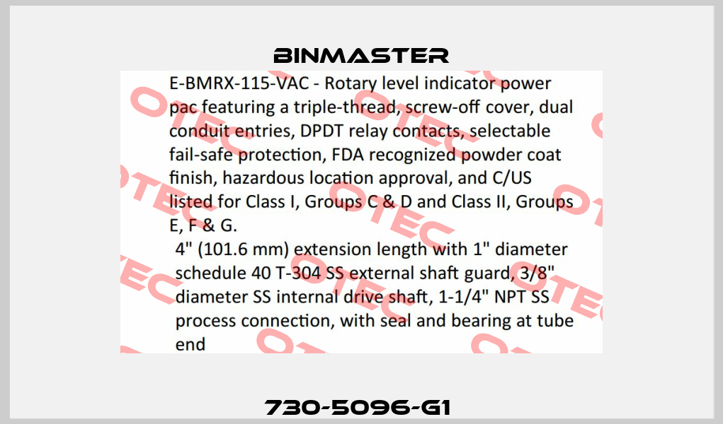 730-5096-G1  BinMaster