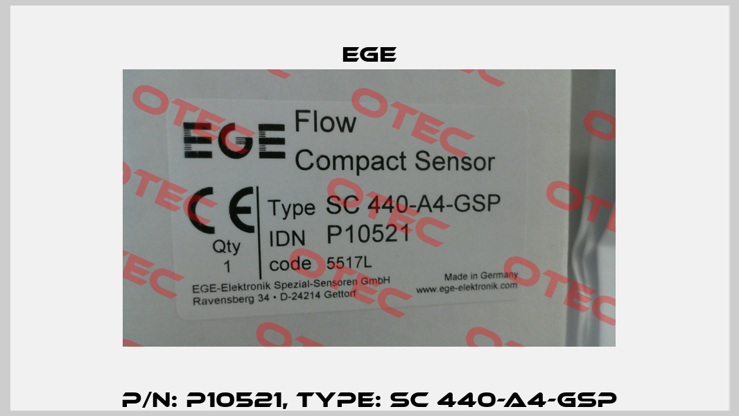 p/n: P10521, Type: SC 440-A4-GSP Ege