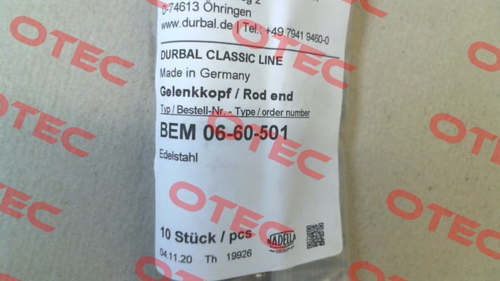 BEM 06-60-501 Durbal