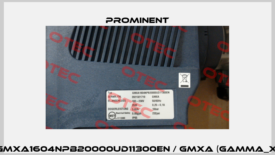 GMXA1604NPB20000UD11300EN / GMXA (GAMMA_X) ProMinent